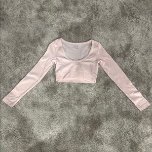 Garage Light Pink Ribbed Top